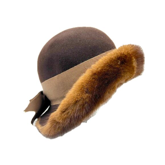 1940's Trimmed Wool Hat - Picture 2 of 8